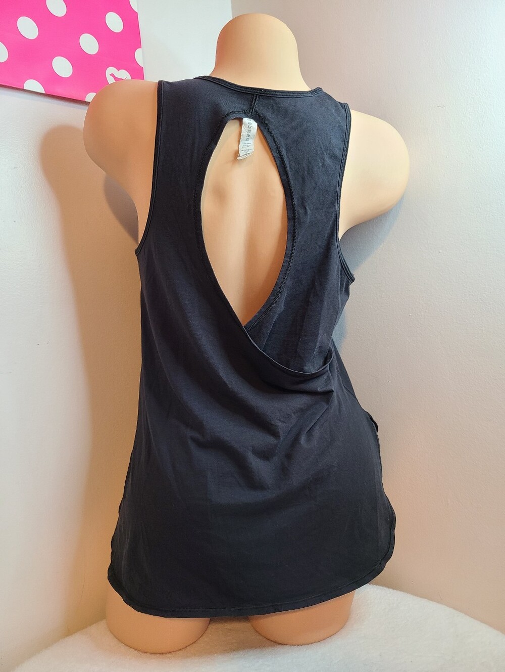 Lululemon Athletica Black Open Back Tank Top Size 6